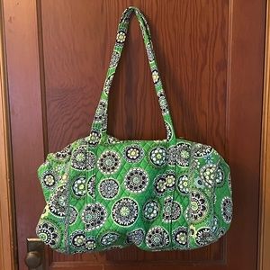Large Vera Bradley Duffle in Green Cupcakes